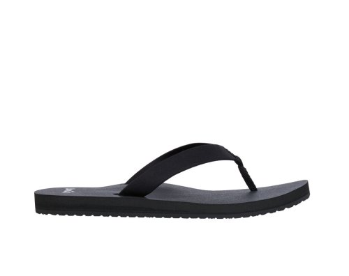 Sanuk Womens Ashland ST Vegan Black Flip Flops | JUNEIS397